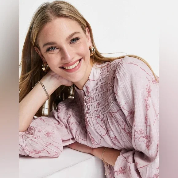 ALLSAINTS Isobella Freya Dress in Mink Pink - Picture 4 of 11